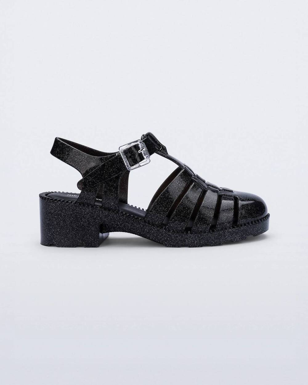 NEW MINI MELISSA kids' possession heel sandal in br103 pearly black